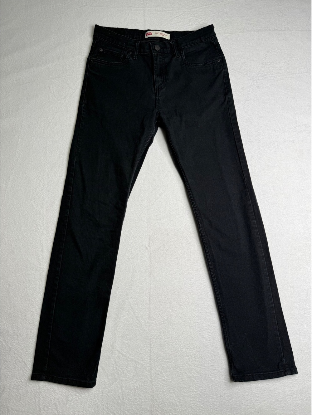 Levi’s 502 Boys Size 18 Regular Taper Black Jeans 29x29 Stretch Denim
